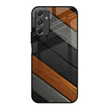Tri Color Wood Samsung Galaxy F34 5G Glass Back Cover Online