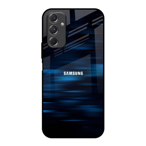 Blue Rough Abstract Samsung Galaxy F34 5G Glass Back Cover Online