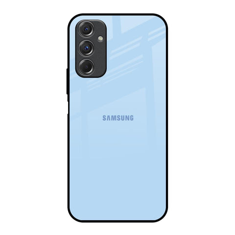 Pastel Sky Blue Samsung Galaxy F34 5G Glass Back Cover Online