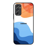 Wavy Color Pattern Samsung Galaxy F34 5G Glass Back Cover Online
