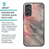 Pink And Grey Marble Glass Case For Samsung Galaxy F34 5G