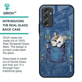 Kitty In Pocket Glass Case For Samsung Galaxy F34 5G
