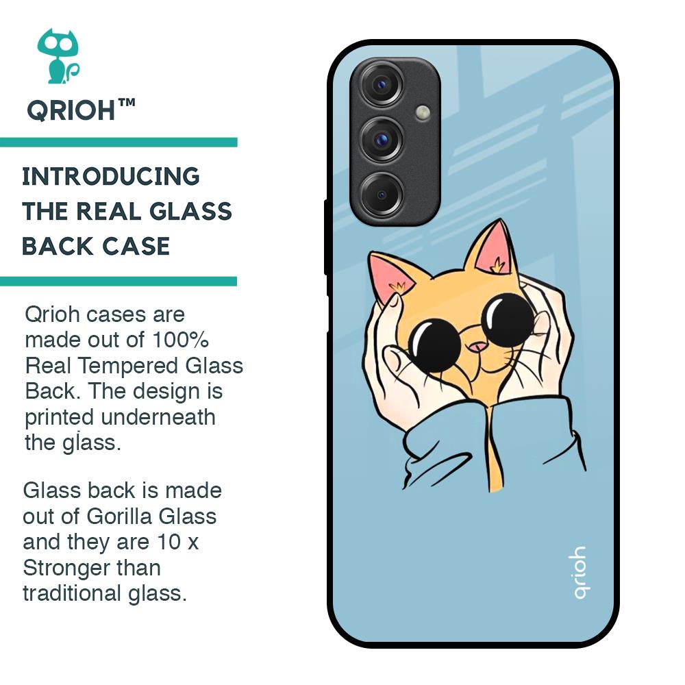Adorable Cute Kitty Glass Case For Samsung Galaxy F34 5G