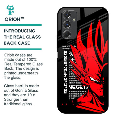 Red Vegeta Glass Case for Samsung Galaxy F34 5G