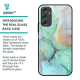 Green Marble Glass Case for Samsung Galaxy F34 5G