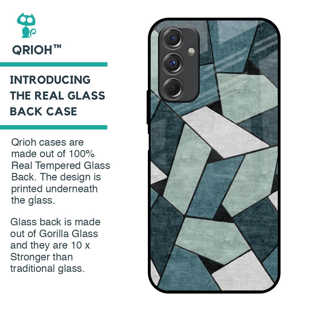Abstact Tiles Glass Case for Samsung Galaxy F34 5G