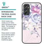 Elegant Floral Glass Case for Samsung Galaxy F34 5G