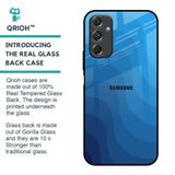Blue Wave Abstract Glass Case for Samsung Galaxy F34 5G