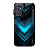 Vertical Blue Arrow Samsung Galaxy M34 5G Glass Back Cover Online
