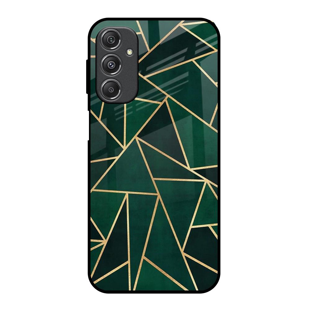 Abstract Green Samsung Galaxy M34 5G Glass Back Cover Online