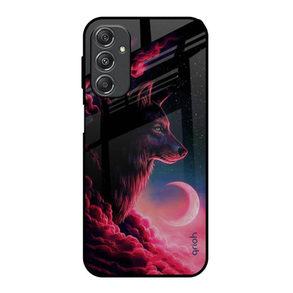 Moon Wolf Samsung Galaxy M34 5G Glass Back Cover Online