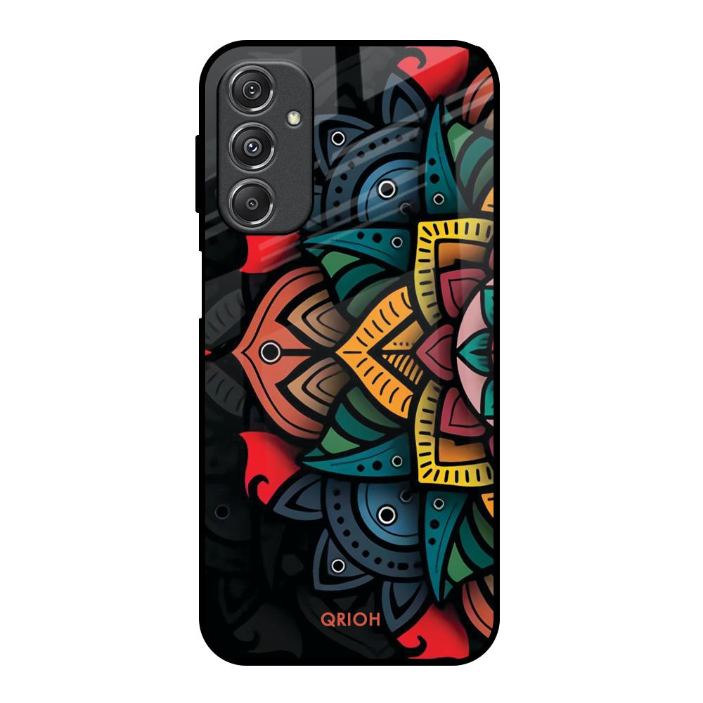 Retro Gorgeous Flower Samsung Galaxy M34 5G Glass Back Cover Online