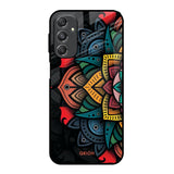 Retro Gorgeous Flower Samsung Galaxy M34 5G Glass Back Cover Online