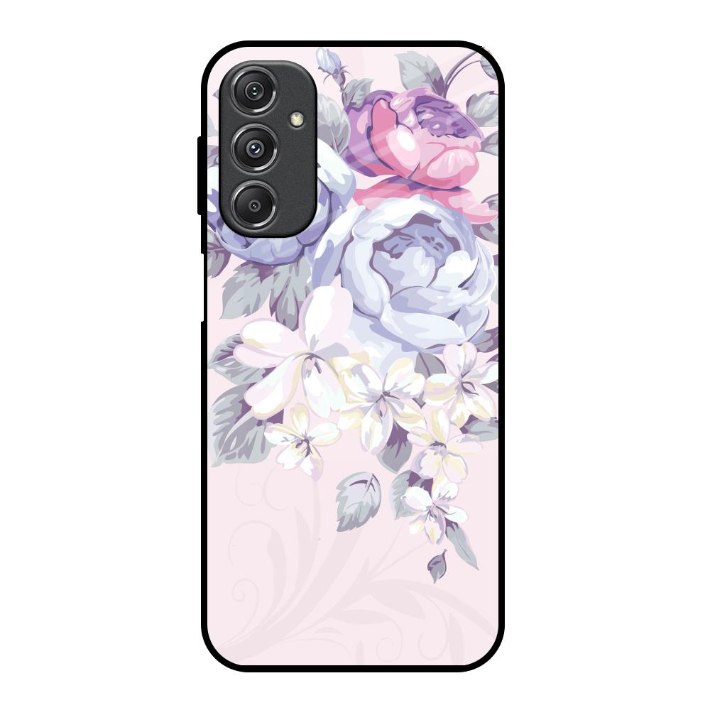 Elegant Floral Samsung Galaxy M34 5G Glass Back Cover Online