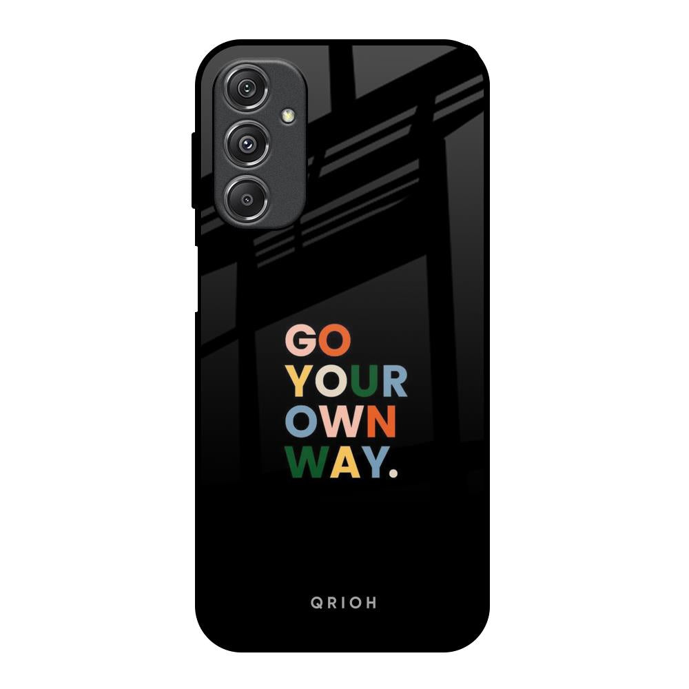 Go Your Own Way Samsung Galaxy M34 5G Glass Back Cover Online