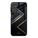 Sleek Golden & Navy Samsung Galaxy M34 5G Glass Back Cover Online