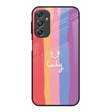 Lucky Abstract Samsung Galaxy M34 5G Glass Back Cover Online