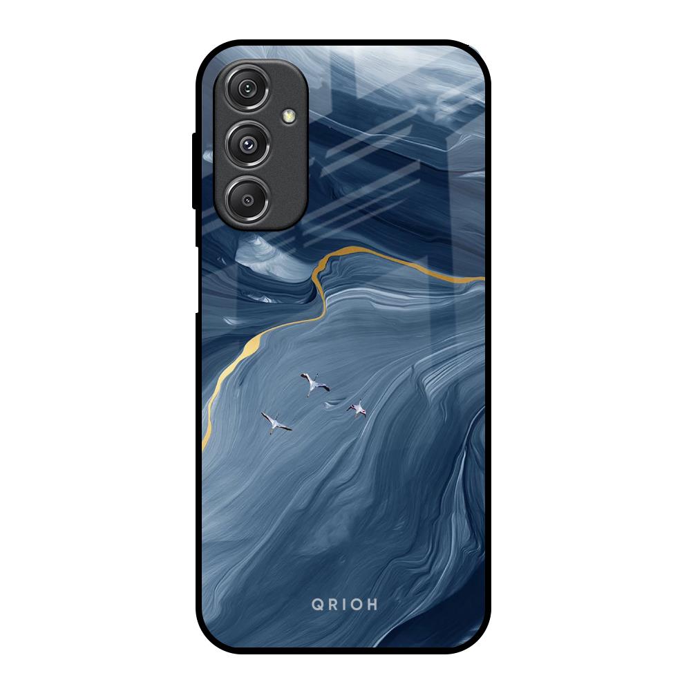 Deep Ocean Marble Samsung Galaxy M34 5G Glass Back Cover Online