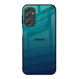 Green Triangle Pattern Samsung Galaxy M34 5G Glass Back Cover Online