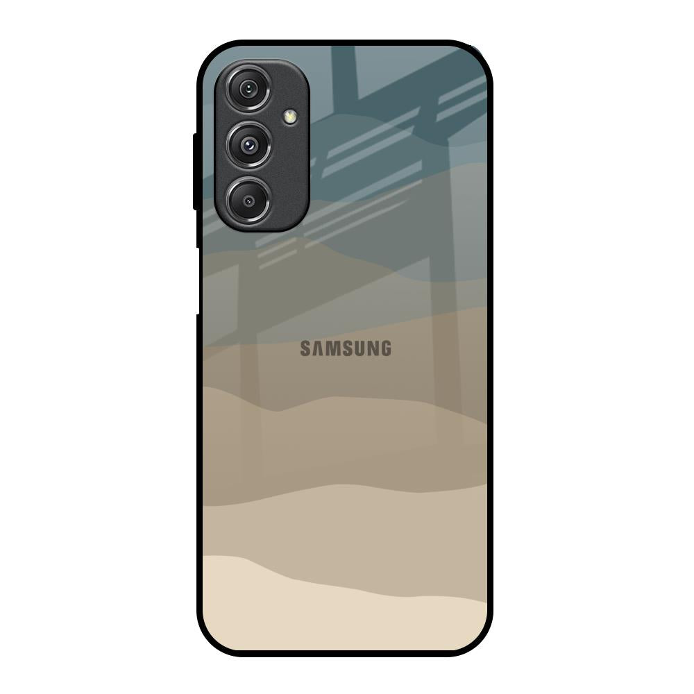 Abstract Mountain Pattern Samsung Galaxy M34 5G Glass Back Cover Online