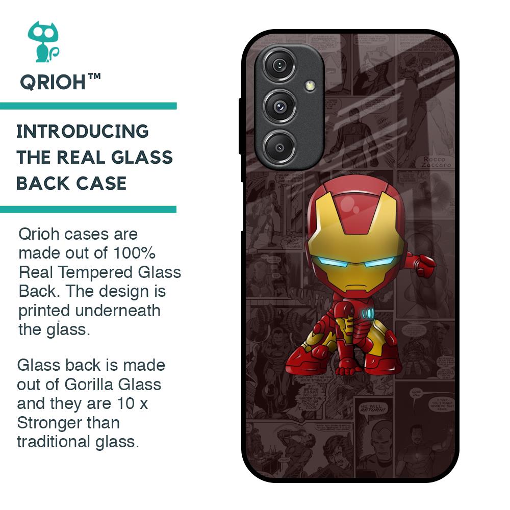 Angry Baby Super Hero Glass Case for Samsung Galaxy M34 5G