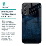 Dark Blue Grunge Glass Case for Samsung Galaxy M34 5G