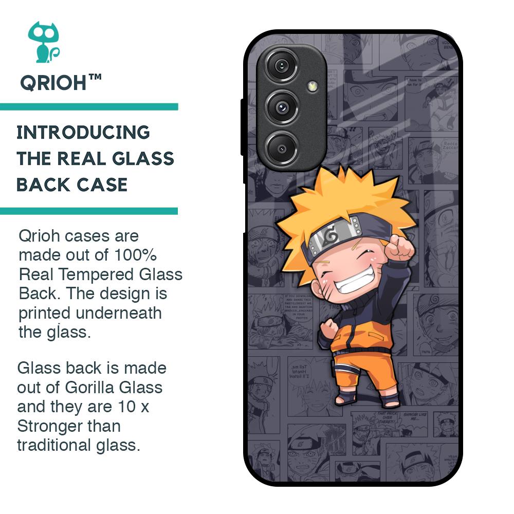 Orange Chubby Glass Case for Samsung Galaxy M34 5G