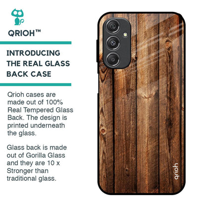 Timber Printed Glass Case for Samsung Galaxy M34 5G