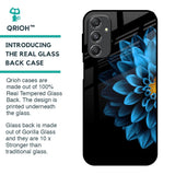 Half Blue Flower Glass Case for Samsung Galaxy M34 5G