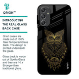 Golden Owl Glass Case for Samsung Galaxy M34 5G