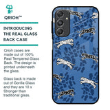 Blue Cheetah Glass Case for Samsung Galaxy M34 5G