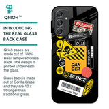 Danger Signs Glass Case for Samsung Galaxy M34 5G