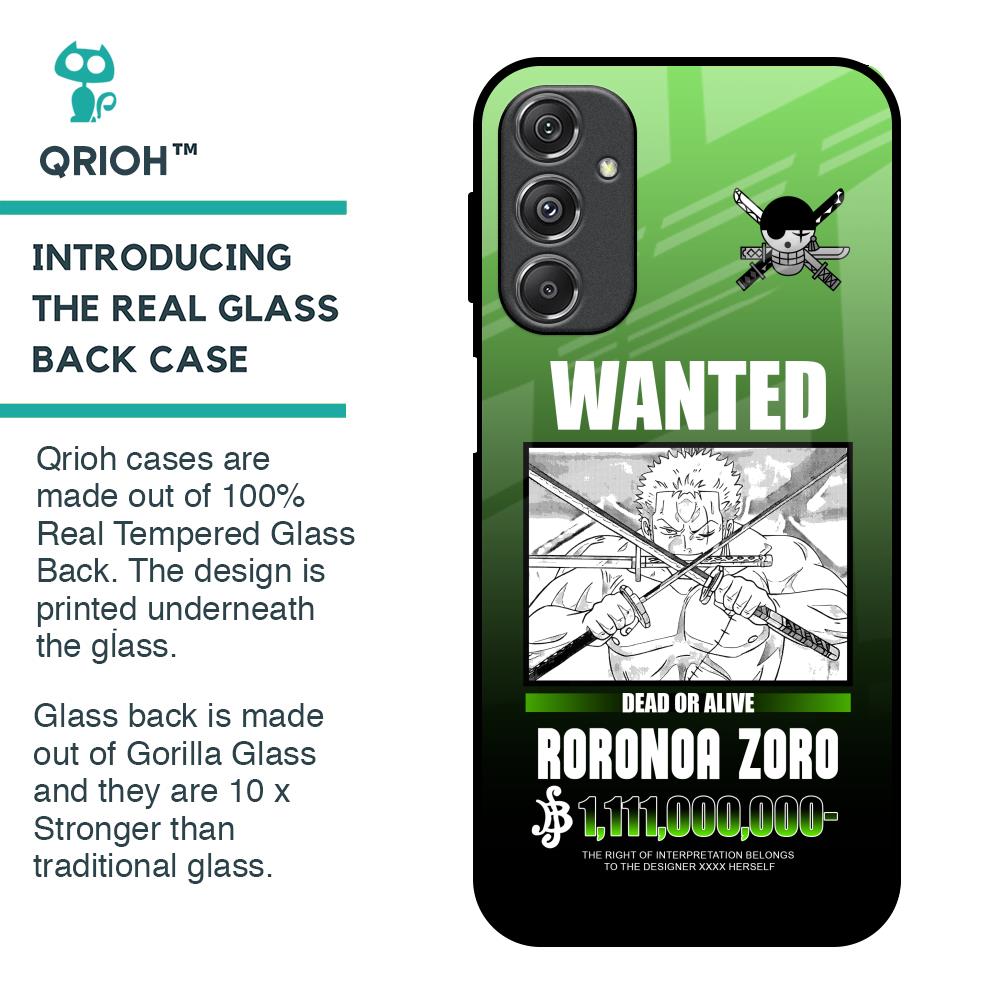 Zoro Wanted Glass Case for Samsung Galaxy M34 5G