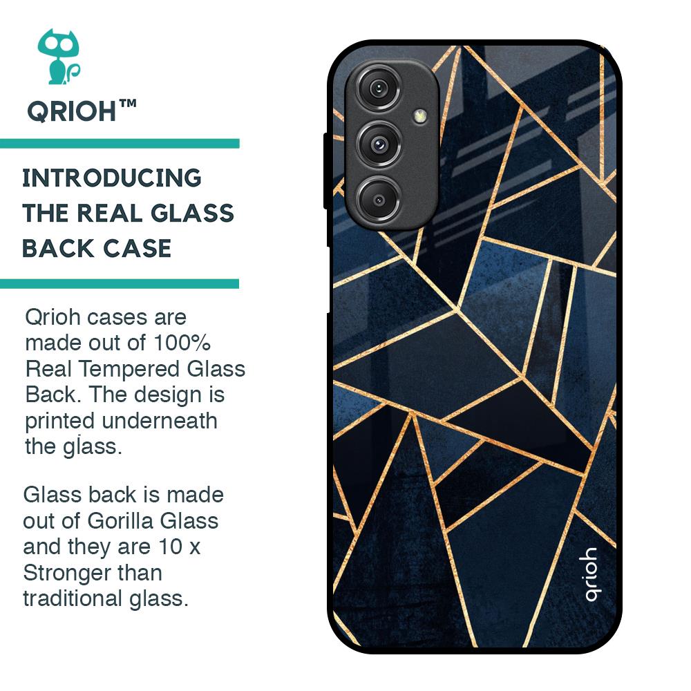 Abstract Tiles Glass Case for Samsung Galaxy M34 5G