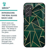 Abstract Green Glass Case For Samsung Galaxy M34 5G