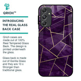 Geometric Purple Glass Case For Samsung Galaxy M34 5G