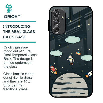 Astronaut Dream Glass Case For Samsung Galaxy M34 5G