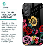 Floral Decorative Glass Case For Samsung Galaxy M34 5G
