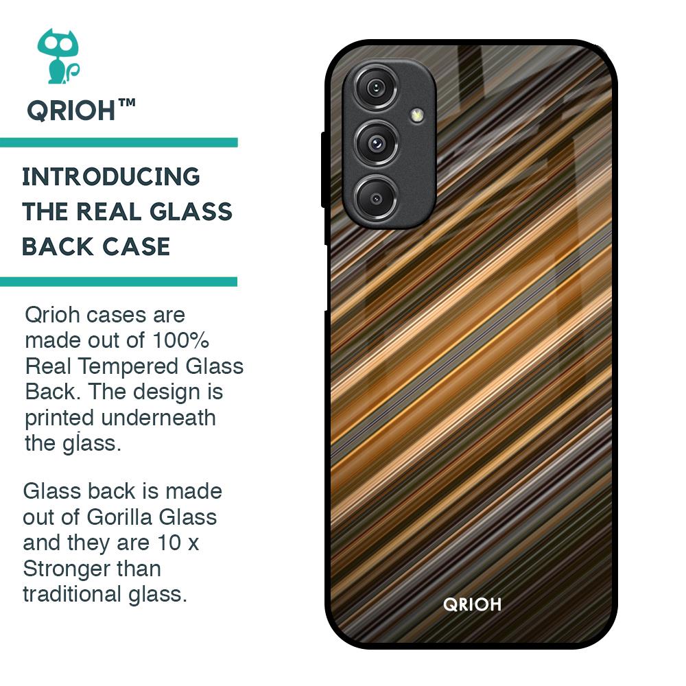 Diagonal Slash Pattern Glass Case for Samsung Galaxy M34 5G