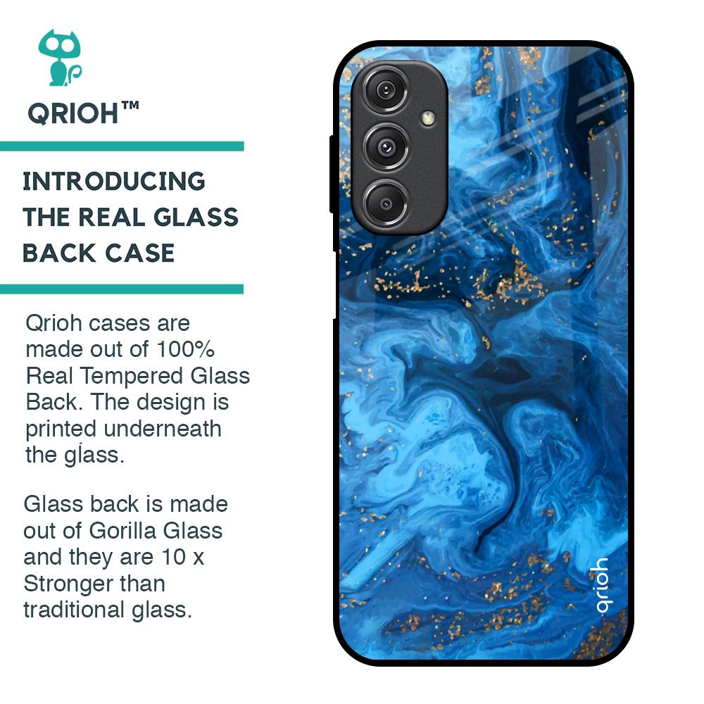 Gold Sprinkle Glass Case for Samsung Galaxy M34 5G