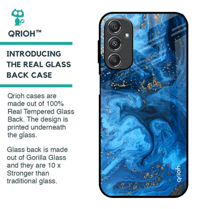 Gold Sprinkle Glass Case for Samsung Galaxy M34 5G