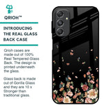 Floating Floral Print Glass Case for Samsung Galaxy M34 5G