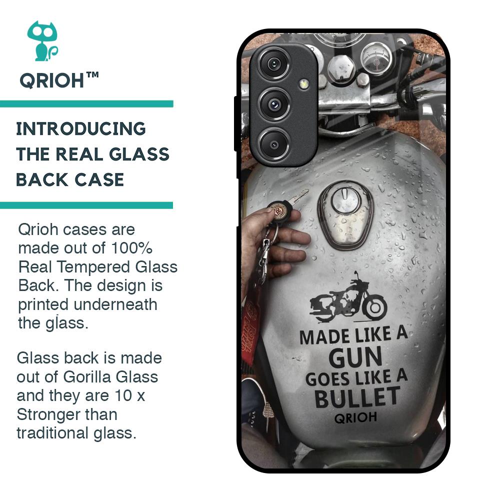 Royal Bike Glass Case for Samsung Galaxy M34 5G