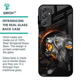Aggressive Lion Glass Case for Samsung Galaxy M34 5G