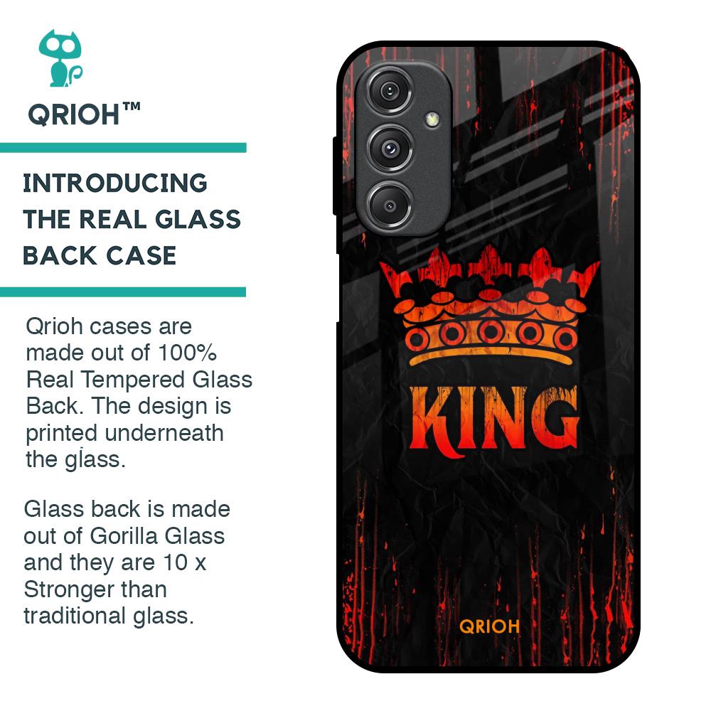 Royal King Glass Case for Samsung Galaxy M34 5G
