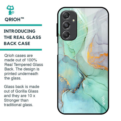 Green Marble Glass Case for Samsung Galaxy M34 5G