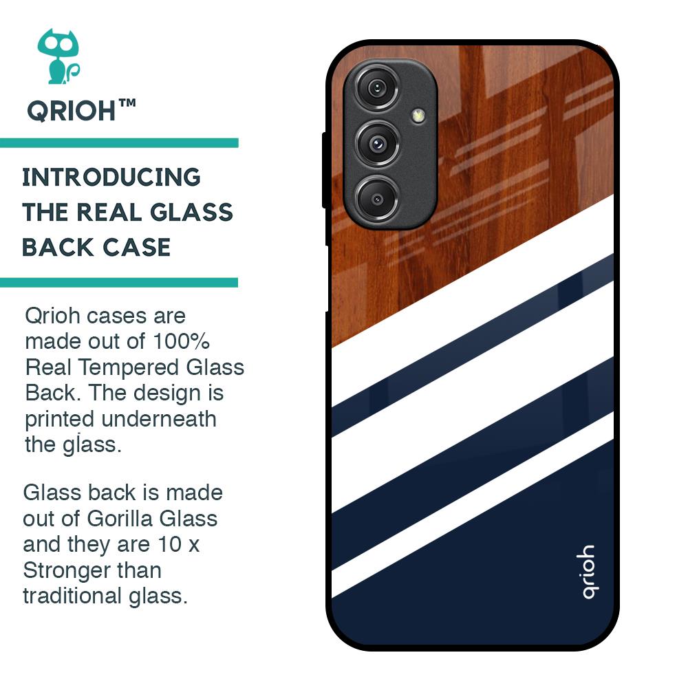 Bold Stripes Glass Case for Samsung Galaxy M34 5G