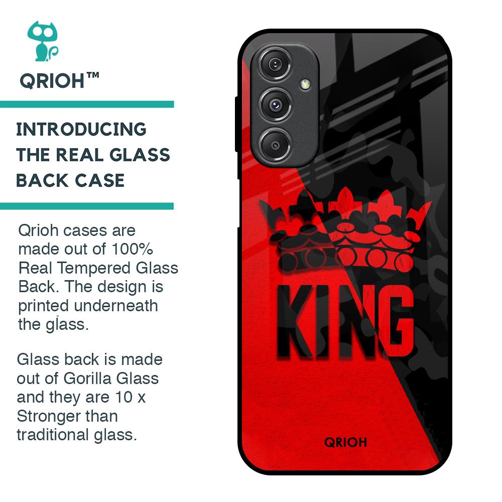 I Am A King Glass Case for Samsung Galaxy M34 5G