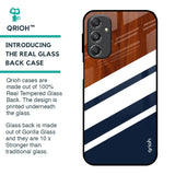 Bold Stripes Glass Case for Samsung Galaxy M34 5G