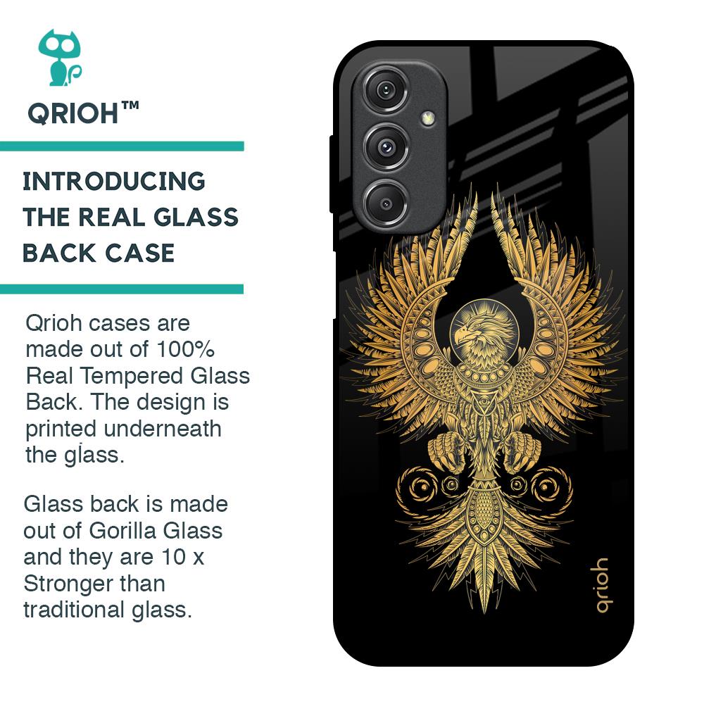 Mythical Phoenix Art Glass Case for Samsung Galaxy M34 5G